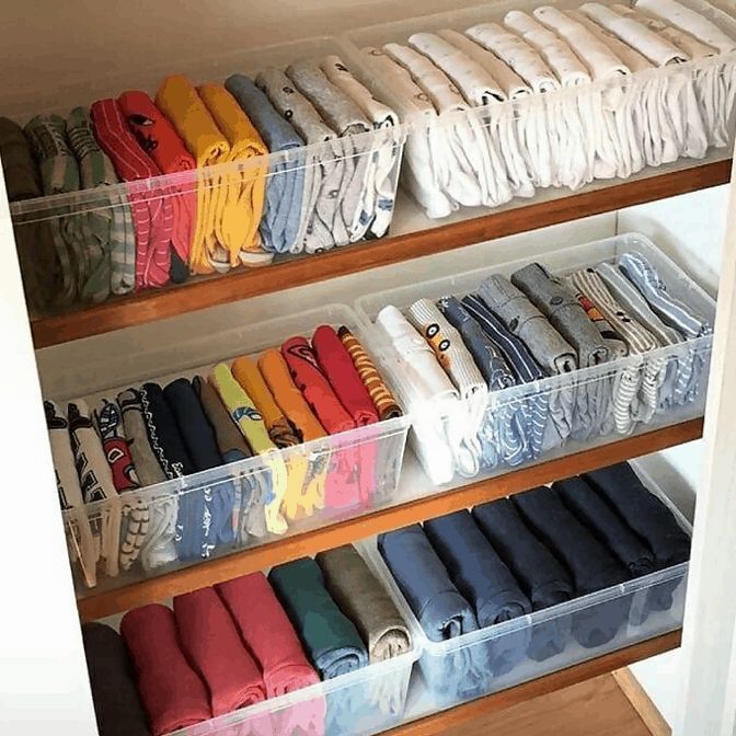 rangement dressing enfants boites